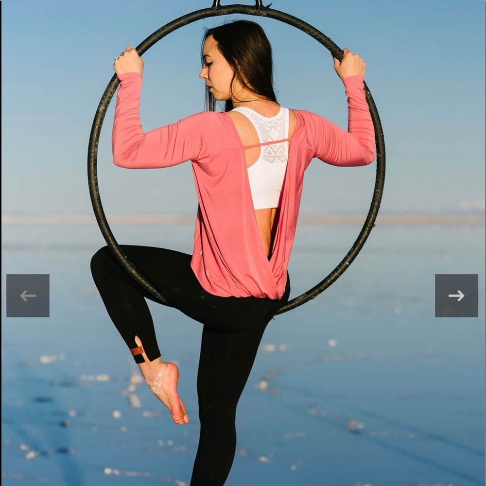 Zyia Light Brick Namaste Long Sleeve T ~ XL~ NWT